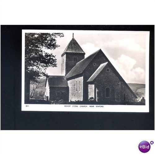 Sussex BISHOPSTONE Church Postcard by Richter (211)