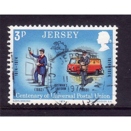 JERSY 1974 UPU SG 108 3p POSTMAN 1862 - 1969 FINE USED