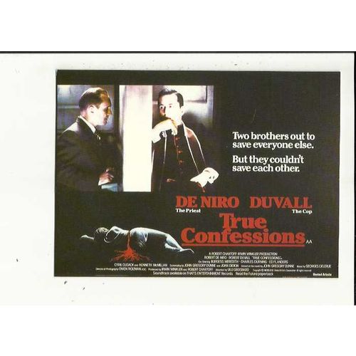 TRUE CONFESSIONS Robert De Niro Poster Art Postcard