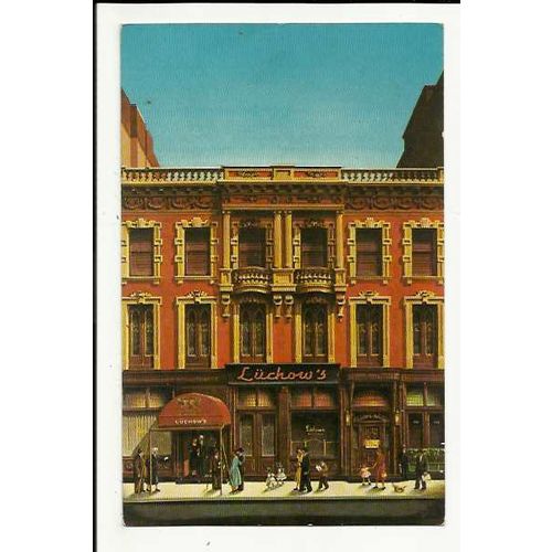 Advertising LUCHOW'S RESTAURANT, New York. Postcard