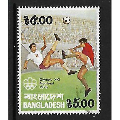 BANGLADESH 1976 OLYMPIC GAMES MONTREAL 5r FOOTBALL SG92 FINE USED