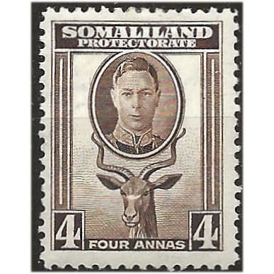 Somaliland Protectorate 1942 SG109 4a Sepia Mounted Mint . .. .