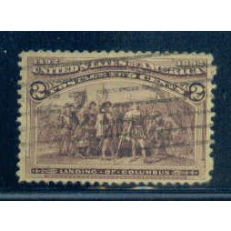 Used 231 2c Landing of Columbus Almost Very Fine T1429