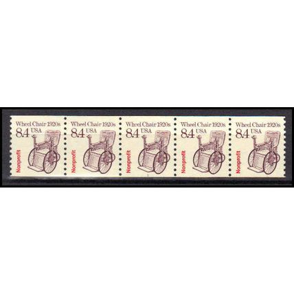 2256 8.4c Wheel Chair Very Fine MNH Dry Gum PNC 1/5 X3012