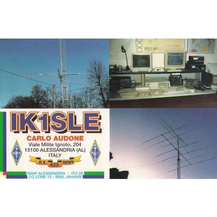 Alessandria Italy QSL Amateur Italian Radio Postcard