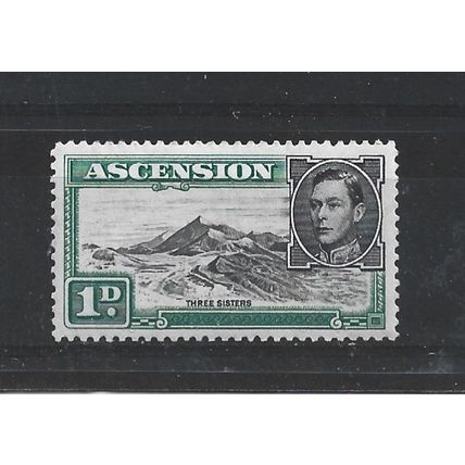 Ascension.SG39d 1d Three Sisters.Mounted Mint.Aug24a