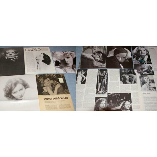 GRETA GARBO 32x Clippings 1952 + 1985-recent + Donruss Americana Card