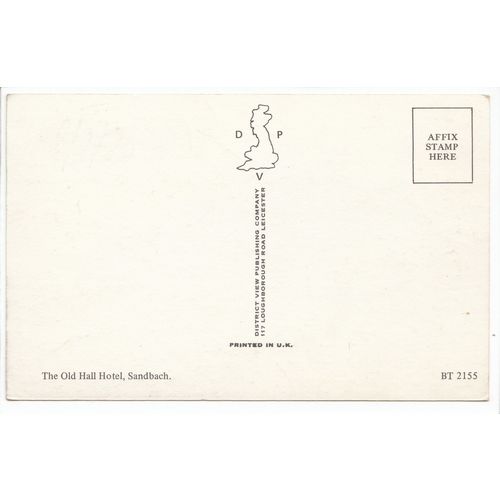 The Old Hall Hotel Sandbach Cheshire Postcard 2155
