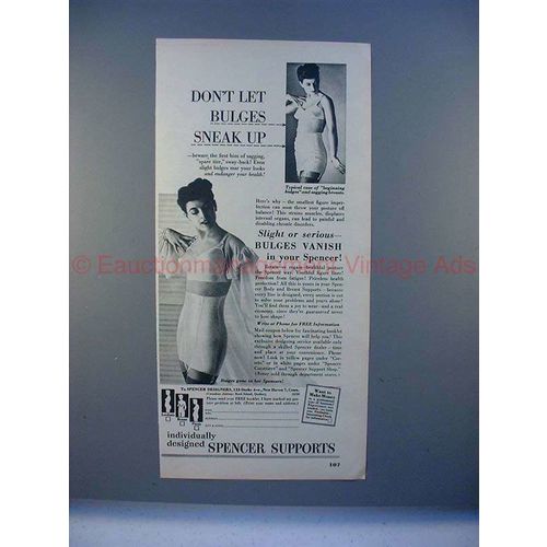 1950 Spencer Body & Breast Supports Girdle Ad, Sneak Up