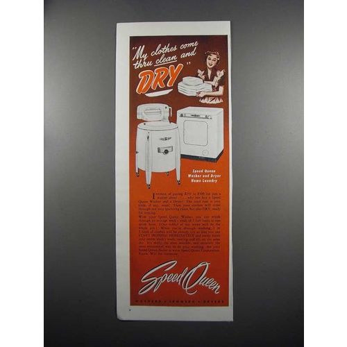 1950 Speed Queen Washer and Dryer Ad - My Clothes