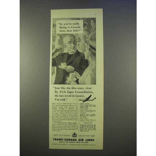 1955 Trans-Canada Air Lines TCA Ad - Really, Dear Lady?
