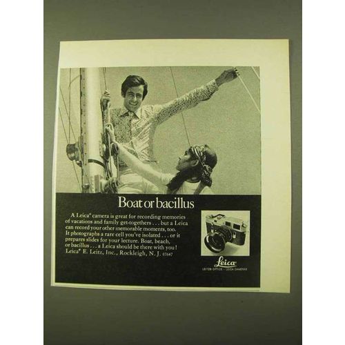 1970 Leica Camera Ad - Boat or Bacillus
