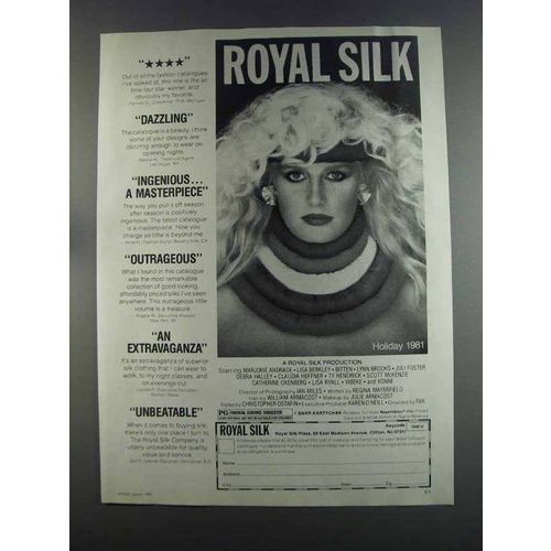 1982 Royal Fashion Ad - Dazzling Ingenious Masterpiece