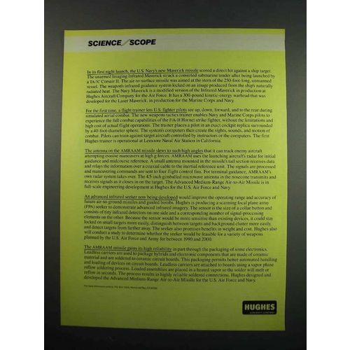 1984 Hughes Aircraft Ad - U.S. Navy Maverick Missile