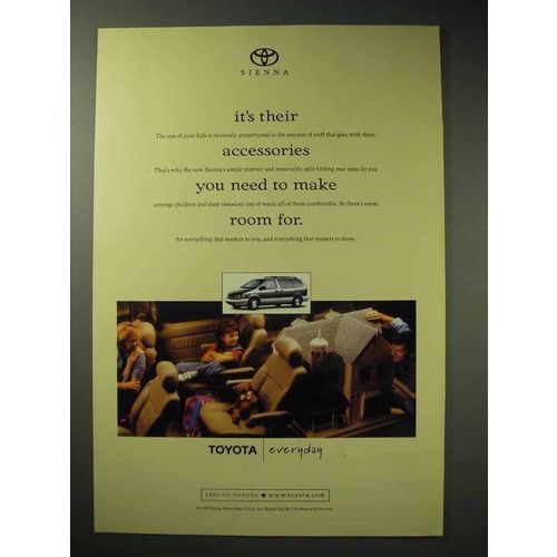 1998 Toyota Sienna Minivan Ad - Their Accessories