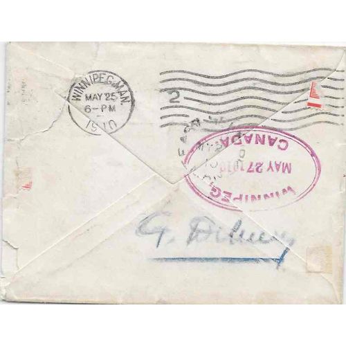East Selkirk Manitoba, Canada Edward from GB, 1910, multiple redirects