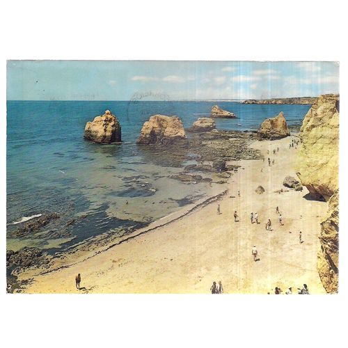 PRAIA DA ROCHA, ALGARVE, PORTUGAL used postcard 1972 postmark =