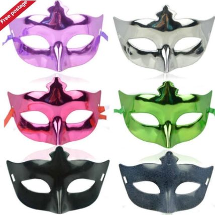 12PCS Prom Mardi Gras Assorted Metallic Plastic Eye Masks Costume Party Masks UK