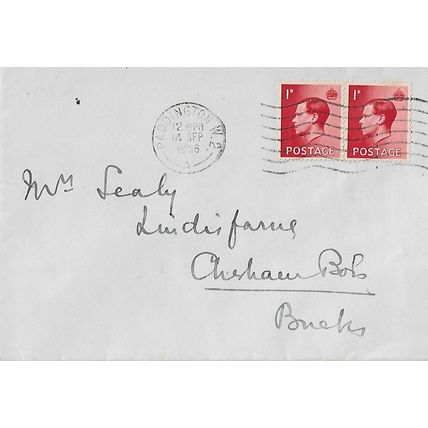 GB 1936 Edward VIII 2 x 1d issue FDC Paddington pm rarer item