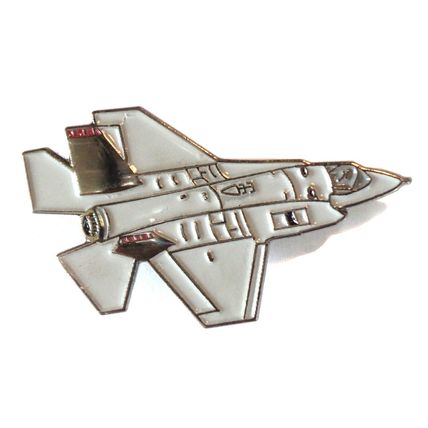F35 Lightning Stealth Multirole USAF & RAF Fighter Military Metal Aircraft Badge