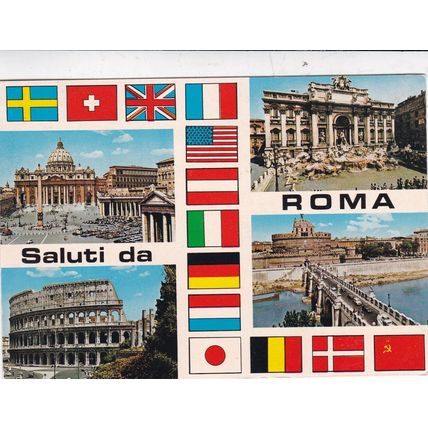 Roma Multiview Italy Postcard posted 1982 VGC