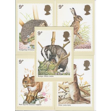GB 1977 October PHQ M set of 5 British Wildlife