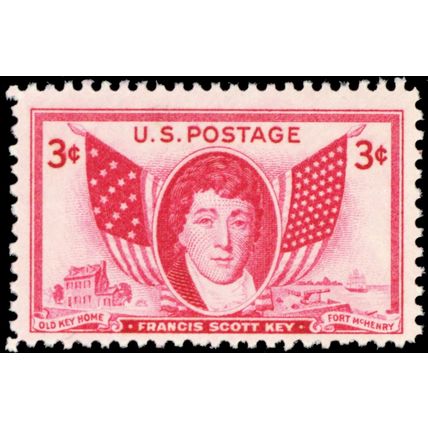 Francis Scott Key One PACK OF TEN 3 Cent Postage Stamps Scott 962