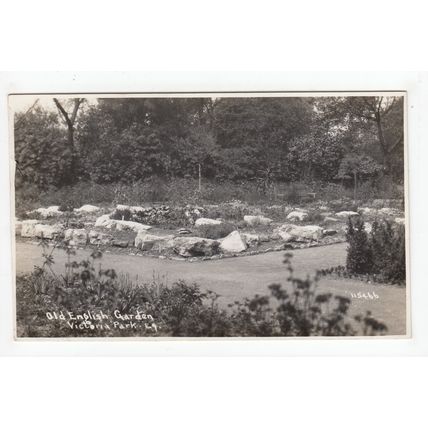 Old English Garden Victoria Park London RP Postcard