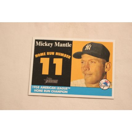 Mickey Mantle 2007 Topps Hertitage 1958 AMERICAN LEAGUE HOME RUN CHAMPION #11