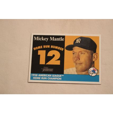 Mickey Mantle 2007 Topps Hertitage 1958 AMERICAN LEAGUE HOME RUN CHAMPION #12