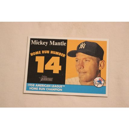 Mickey Mantle 2007 Topps Hertitage 1958 AMERICAN LEAGUE HOME RUN CHAMPION #14