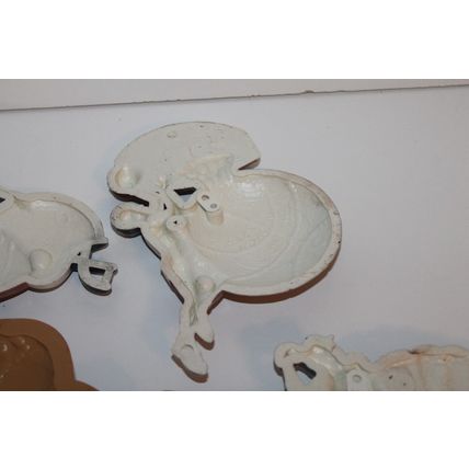 Vtg Boys Room Wall Plaques Decor 4 Sports Set Football Basketball Baseball Gift