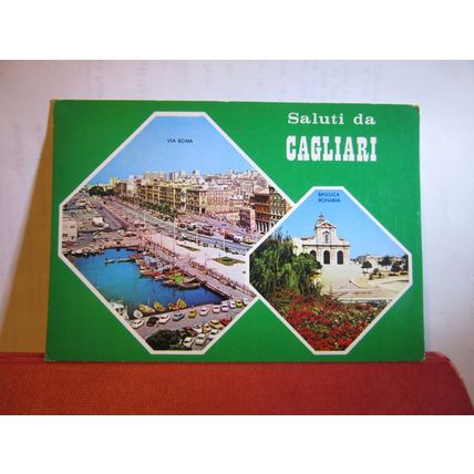 multiview, CAGLIARI, ITALY used postcard 1977 postmark =