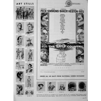 BIG COUNTRY 1958 Gregory Peck, Charlton Heston, Jean Simmons US PRESSBOOK