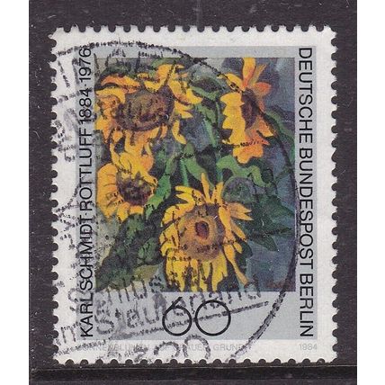 Berlin 1984 Karl Schmidt-Rottluff Sunflowers 60pf Fine Used SG B690 VGC