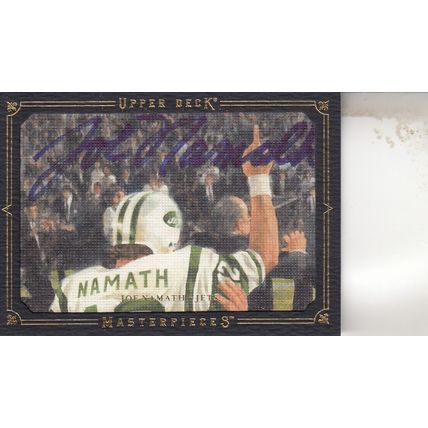 JOE NAMATH 2008 MASTERPIECE AUTOGRAPHED NEW YORK JETS HOF SB CHAMP QUARTERBACK
