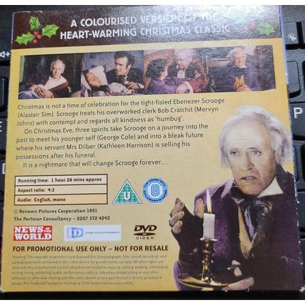 Scrooge DVD Promo The News Of The World Alastair Sim Christmas Childrens Rare