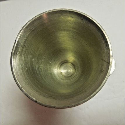 Vintage Pewter Bull head Base Drinking Cup Shot glass 3"