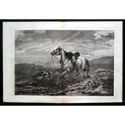 MASTERLESS 1870 George Housman Thomas - Horse VICTORIAN ENGRAVING