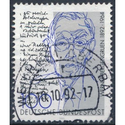 Birth Centenary of Walter Bergengruen - Germany 1992 - F H - MiNr 1629