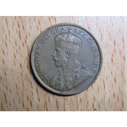 1914 King George v 1 Cent Canada Coin
