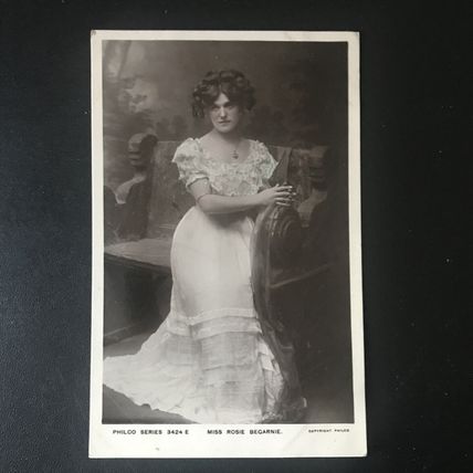 EDWARDIAN Actor Theatre Music Hall Miss Rosie Begarn Philco series Postcard GC