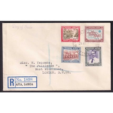 Samoa KGVI 1939 FDC to London SG195/198 Postal History