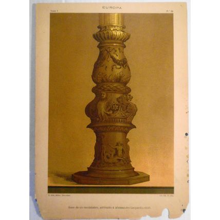 EUROPA - Base de un candelabro, atribuido a Alessandro Leopardo, 1510 - ca 1890