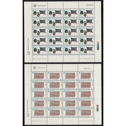 Cyprus Inventions Europa 2 Sheets 1983 MNH SG#602-603 MI#582-583