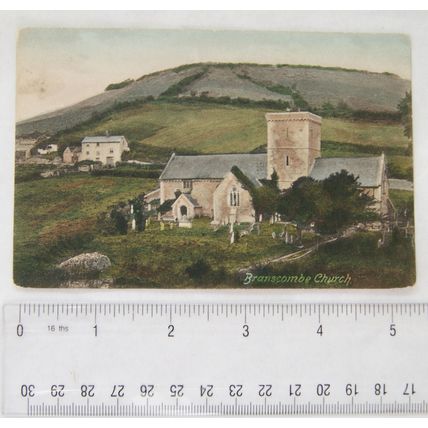 vintage postcard Branscombe Church