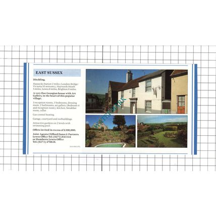 Burnett Avon / Ditchling East Sussex - 1991 House Sale Advert