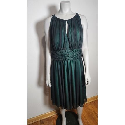 La Nouvelle NWT Women's size 1X Dress Green Renaissance