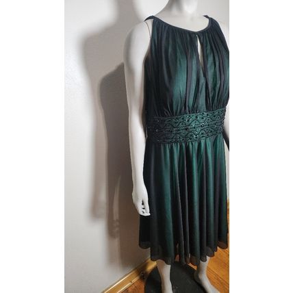 La Nouvelle NWT Women's size 1X Dress Green Renaissance