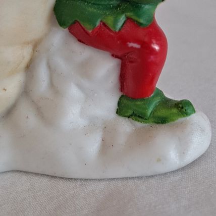 Vintage Freelance Inc ELF & Toy Bag 2" FIGURINE Christmas Gifts